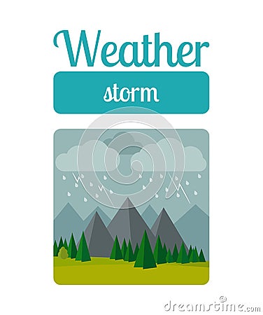 Storm weather illustration Vector Illustration