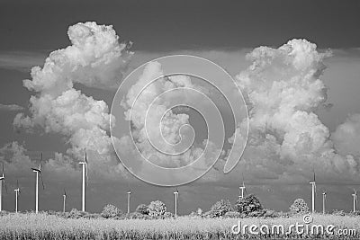 Stormclouds in infrared light Stock Photo
