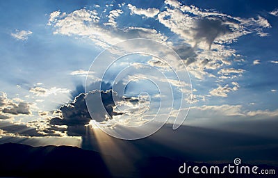 Stormy clouds, Death Valley National Park Stock Photo