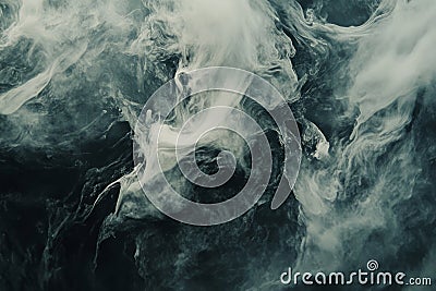 Stormy grey clouds in motion, creating an atmospheric and moody abstract background. Stock Photo