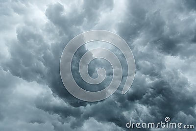 Stormy grey cloudy sky Stock Photo