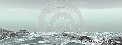 Stormy sea Stock Photo