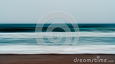 Stormy Sea, Twilight. Abstract Background Seascape Stock Photo