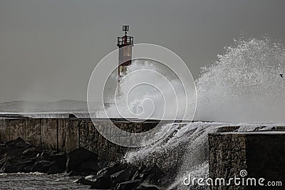 Stormy sea wave splash Stock Photo