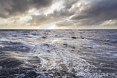 Cruising at Stormy seas Stock Photo