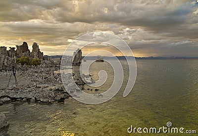 Stormy Skies at Sunset Stock Photo