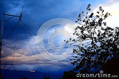 Stormy sky in the afternoon Stock Photo