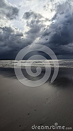 Stormy view on ballybunion beach on the Wild Atlantic Way Stock Photo