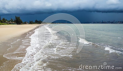Stormy weather and Maputo bay Stock Photo