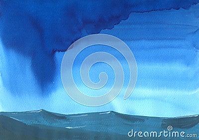 Stormy weather on open sea Stock Photo