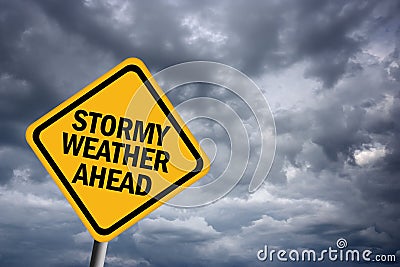 Stormy weather sign Stock Photo