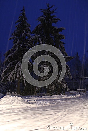 A Stormy Winter`s Eve Stock Photo