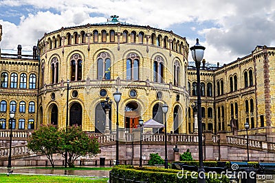 Stortinget, the Oslo Parliament Building, Norway Stock Photo