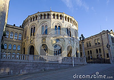 Stortinget & x28;Parliament& x29;, Oslo, Norway Stock Photo