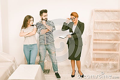 The story about unscrupulous tenants Stock Photo