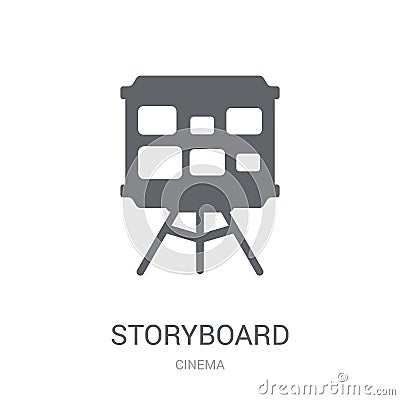 Storyboard icon. Trendy Storyboard logo concept on white background from Cinema collection Vector Illustration