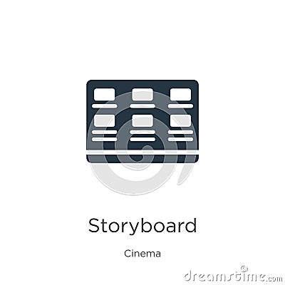 Storyboard icon vector. Trendy flat storyboard icon from cinema collection isolated on white background. Vector illustration can Vector Illustration