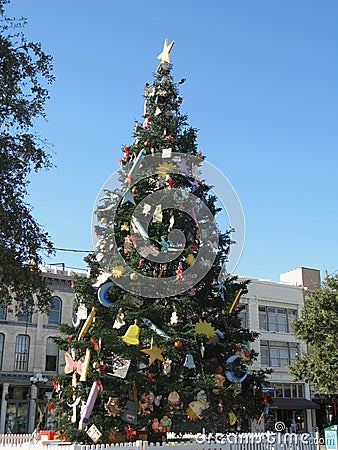 Storybook Christmas Tree Stock Photo