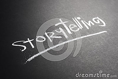 Storytelling Chalkboard Stock Photo