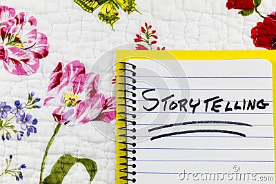 Storytelling time story idea experience success sharing information Stock Photo