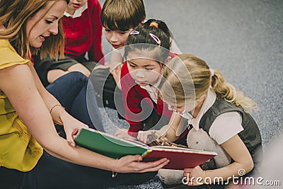 Storytime In The Classroom Stock Photo