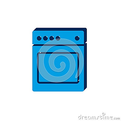 Stove icon vector isometric. 3d sign isolated on white background Stock Photo