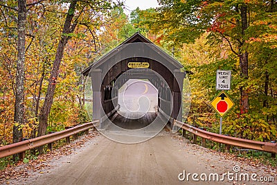 Stowe, Vermont, USA at Emily`s Bridge Stock Photo