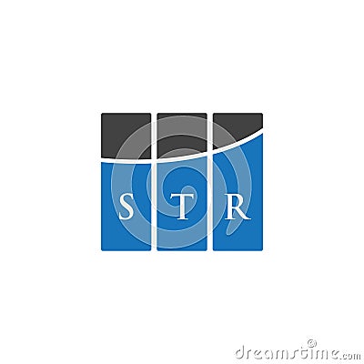 STR letter logo design on white background. STR creative initials letter logo concept. STR letter design Vector Illustration