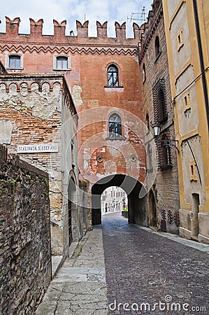 Stradivari palace. Castell'Arquato. Emilia-Romagna. Italy. Stock Photo