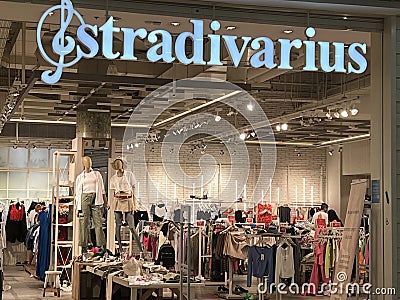 Stradivarius store at Azrieli Mall in Tel Aviv, Israel Editorial Stock Photo