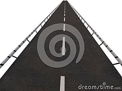 Straight highway or road Cartoon Illustration