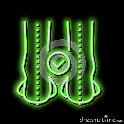 straight legs neon glow icon illustration Vector Illustration