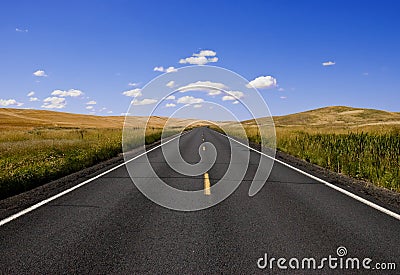 Straight road Stock Photo