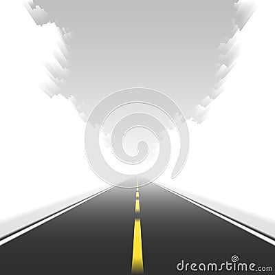 Straight road in motion Vector Illustration