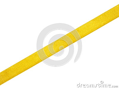 Straight yellow ribbon Stock Photo