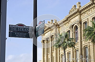 The Strand: Galveston Island, Texas Stock Photo