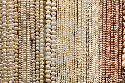 Strands of Beads and Pearls Stock Photo