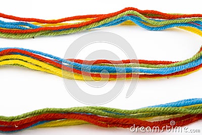 Strands of Wool Yarn Stock Photo