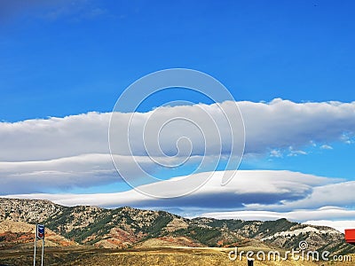 Strange clouds near Salt Lake City, USA Stock Photo