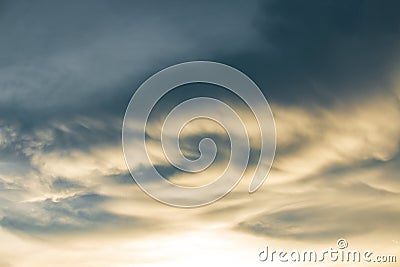 Strange clouds in the sky. Stock Photo