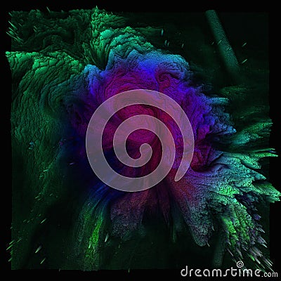 Strange Dark Green Purple Blue Black Abstract Background Stock Photo