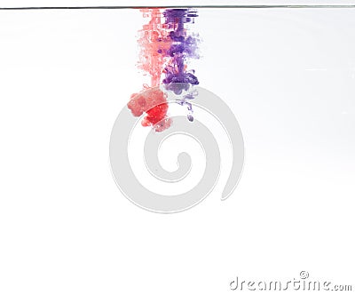 strange flora . abstract pattern background with ink in water Stock Photo