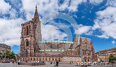 Strasbourg Cathedral or Cathedral of our Lady of Strasbourg. France Editorial Stock Photo