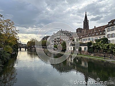 Strasbourg city center medieval buildings historical places Editorial Stock Photo