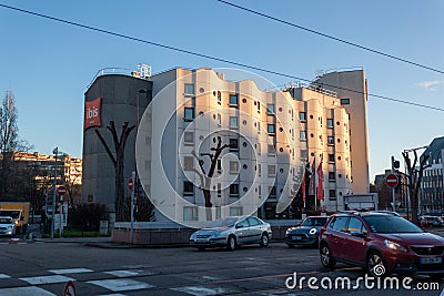 Hotel Ibis in Strasbourg, France Editorial Stock Photo