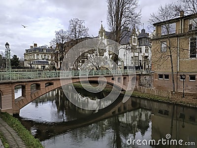 Passerelle du Faux Rempart Editorial Stock Photo