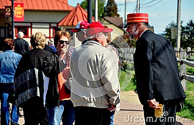 Strasburg, PA: Passengers with Conductor Editorial Stock Photo