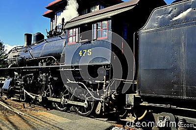 Strasburg, PA: St4am Engine at Strasburg Railroad Editorial Stock Photo