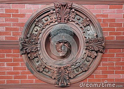 Strasburg, Pennsylvania, U.S - March 26, 2022 - The surviving architectural fragment and decorative structure from Broad Street Editorial Stock Photo