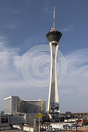 The Strat hotel and casino, Las Vegas, Nevada. Editorial Stock Photo